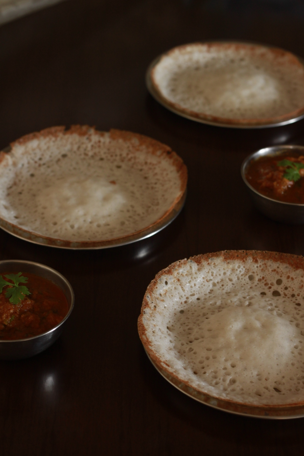 Appam with Chicken Curry