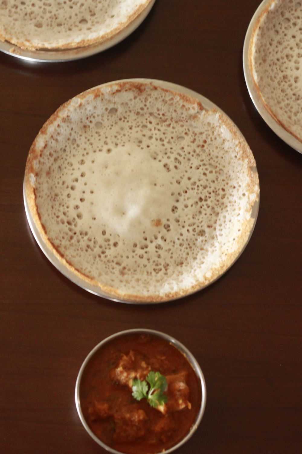Appam and Chicken Curry